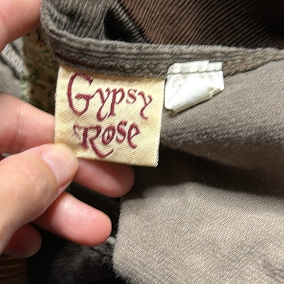 Gypsy Rose Festival Patchwork Grateful Dead Bear Brown Apron Top - Picture 7 of 9